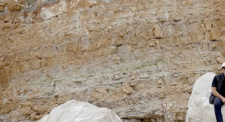 alabaster stone in quarry